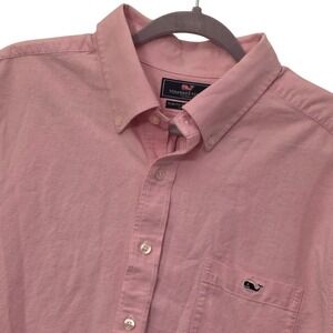 Vineyard Vines Mens XXL‎ Slim Fit Tucker Shirt Pink Oxford Cotton Button Down